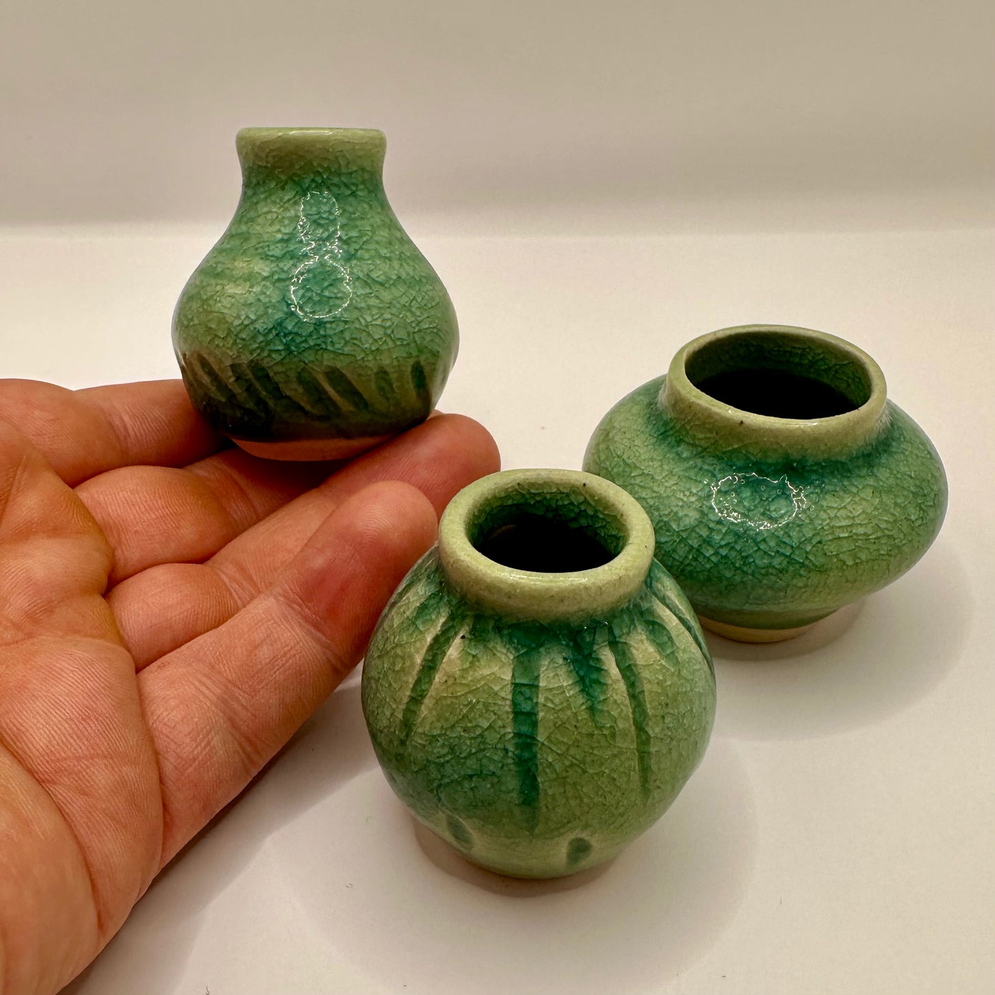 Miniature Green TRIO set